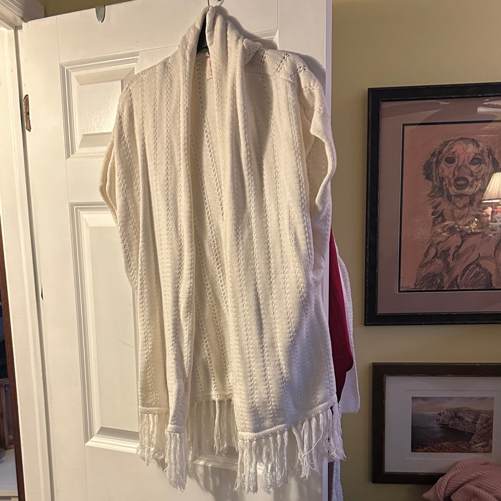 Quiksilver Ivory Knit loose cardigan sweater